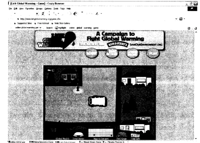 Figure 1.1: The main menu from Ben & Jerry Eco-Mission game (Lick Global Warming) 