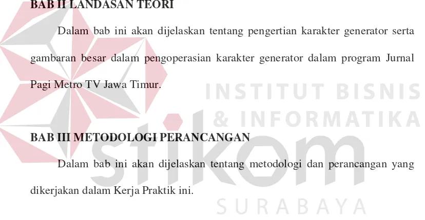 gambaran besar dalam pengoperasian karakter generator dalam program Jurnal 