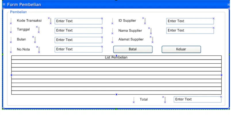 Gambar 3.20 Form Pembelian 