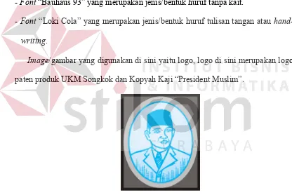 Gambar 3.4 Logo produk Songkok dan Kopyah Kaji “President Muslim” 