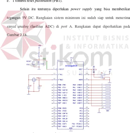 Gambar 2.18. Rangkaian  Minimum System ATMega8535 (Sumber: http://student.eepis-its.edu/~ulopens/Tutorial/Mikrokontroller) 