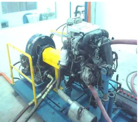 Figure 2 - Diesel engine on MD-DGEC150 Dynamometer  