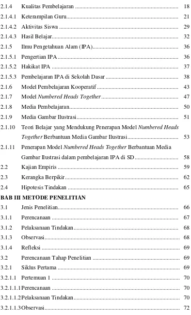 Gambar Ilustrasi dalam pembelajaran IPA di SD ..............................    58 