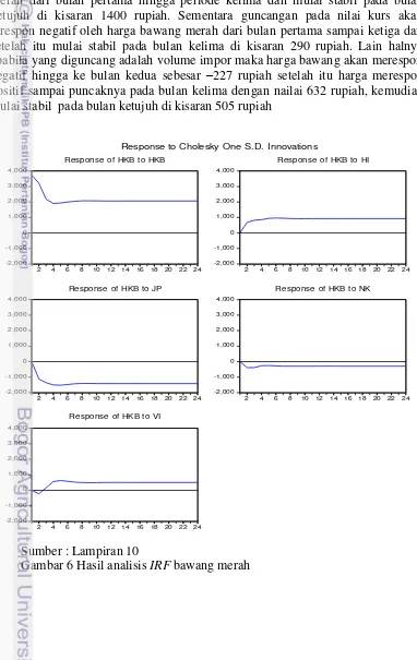 Gambar 6 Hasil analisis IRF bawang merah 