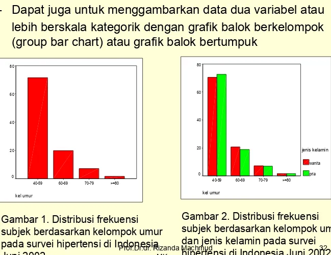 Gambar 2. Distribusi frekuensi MKessubjek berdasarkan kelompok umur dan jenis kelamin pada survei Prof.Dr.dr