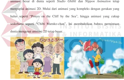 Gambar 1.1 Chibi Maruko-chan dan Ponyo on the Cliff by the Sea 