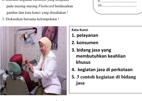 gambar dan kata kunci yang disediakan ! 