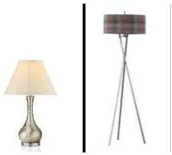 Gambar 39. (kiri) table lamp dan (kanan) standing lamp 