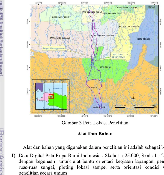 Gambar 3 Peta Lokasi Penelitian  Alat Dan Bahan 