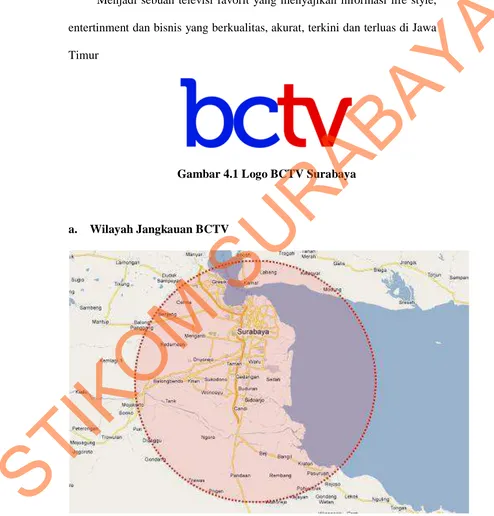 Gambar 4.2 Peta Wilayah Jangkauan BCTV 