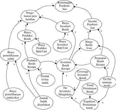 Gambar 11  Diagram hubungan sebab-akibat dalam model peningkatan 