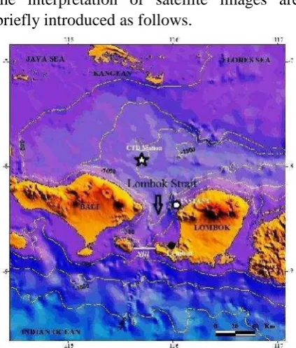 Figure 1. Map of the study area, with location of the sill in the south of part of channel is marked