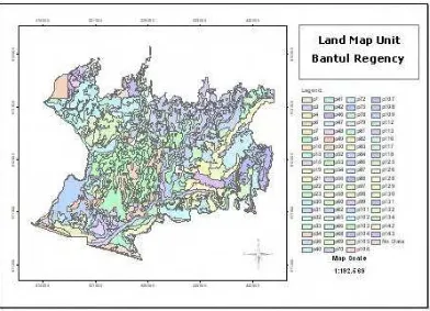 Figure 4.2.  Land Map Unit of Bantul regency. 