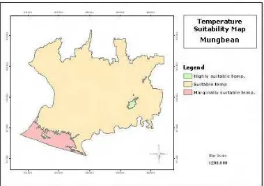 Figure 4.10. Temperature suitability map for Corn 