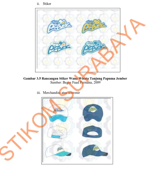 Gambar 3.6 Rancangan Design Merchandise Wana Wisata Tanjung Papuma Jember 
