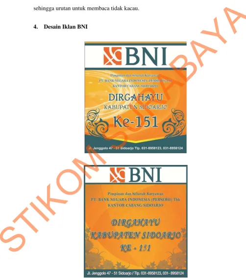 Gambar 5.4 : Desain Iklan BNI 