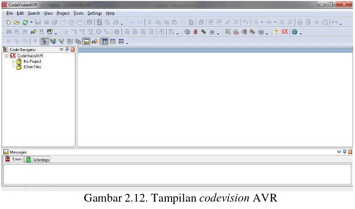 Gambar 2.12. Tampilan codevision AVR 