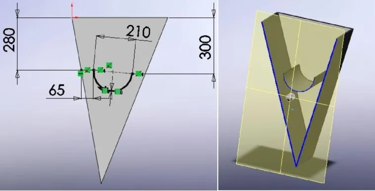Figure 7.3: Bucket’s geometry