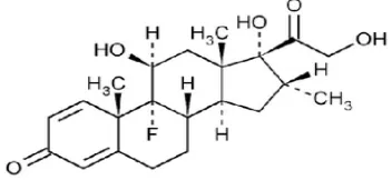 Gambar 2.1. Rumus Struktur Deksametason (USP 30  NF 25, 2007) 