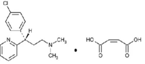 Gambar 2.2. Rumus Struktur Deksklorfeniramin Maleat (USP 30 NF 25, 2007)  