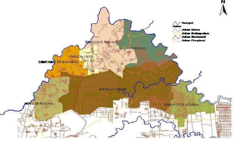 Gambar 2. Peta Wilayah Administratif Kabupaten Mesuji