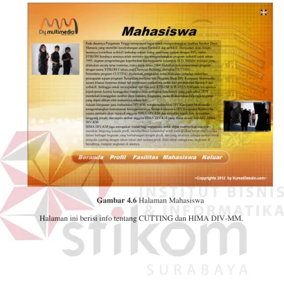 Gambar 4.6 Halaman Mahasiswa 
