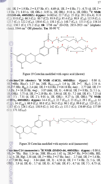 Figure 19 Catechin modified with capric acid (diester) 