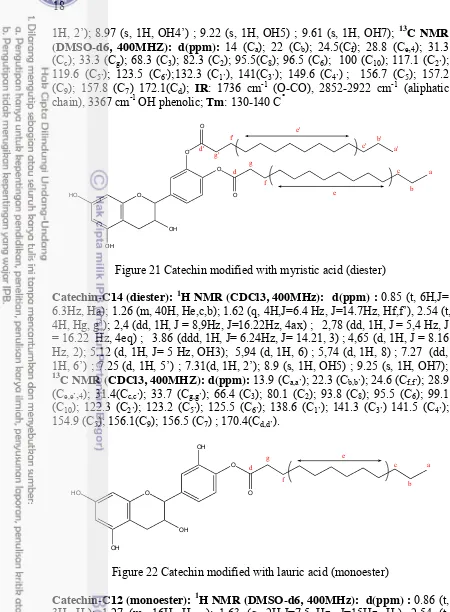Figure 21 Catechin modified with myristic acid (diester) 
