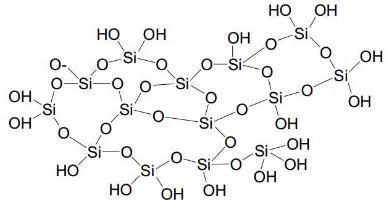 Gambar 1. Struktur Kimia Silika Gel 