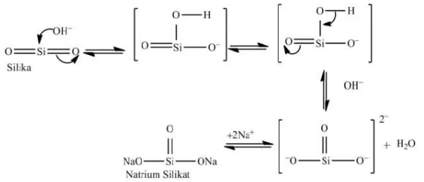 Gambar 10. Mekanisme Pembentukan Natrium Silikat 