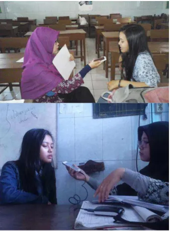 Gambar 21.4 Wawancara dengan siswa kelas X Jurusan Admiistrasi Perkantoran, Winda Aldiyanita 