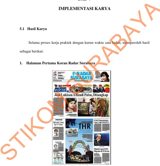 Gambar 5.1 : Desain Layout Halaman Pertama 
