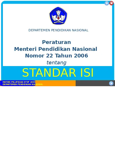 Permendiknas No. 22 Tahun 2006