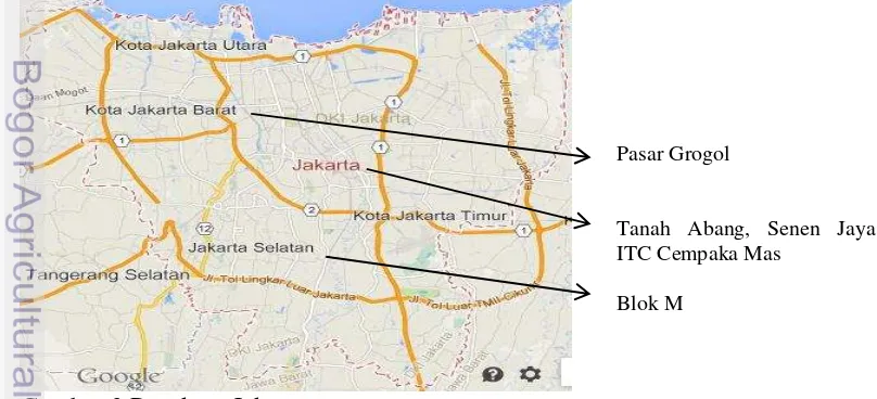 Gambar 3 Peta kota Jakarta 