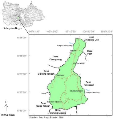Gambar 2.  Peta Orientasi Lokasi di Desa Situdaun  