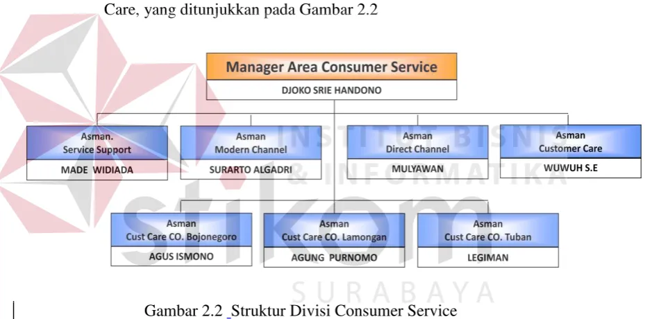 Gambar 2.2  Struktur Divisi Consumer Service 