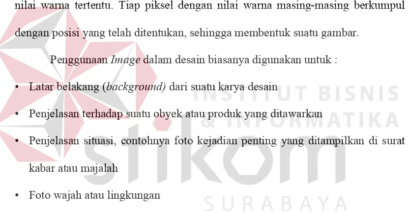 gambar nyata. Titik-titik itu disebut dengan piksel, dimana tiap piksel memiliki 