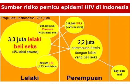 Gambar 2.4. Sumber Risiko Pemicu Epidemi HIV di Indonesia 