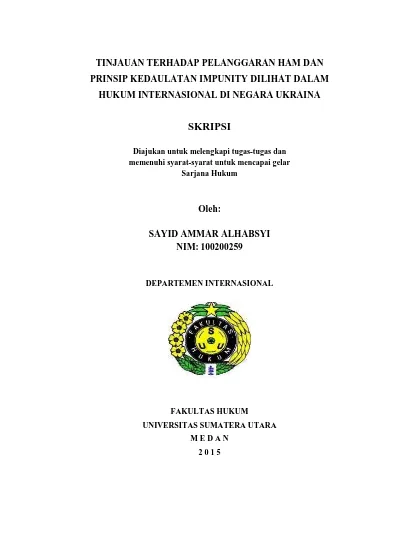 Tinjauan Terhadap Pelanggaran Ham Dan Prinsip Kedaulatan Impunity ...