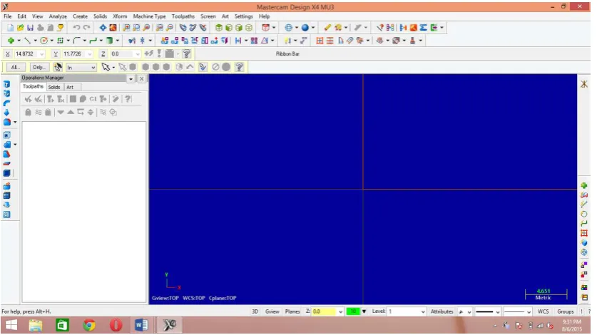 Gambar 2.2 Tampilan awal swansoft NC simulation 