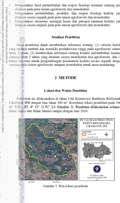 Gambar 2  Peta lokasi penelitian 