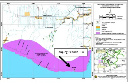 Gambar 2 Lokasi penelitian di Blok Hutan Tanjung Pedada Tua SMKL 