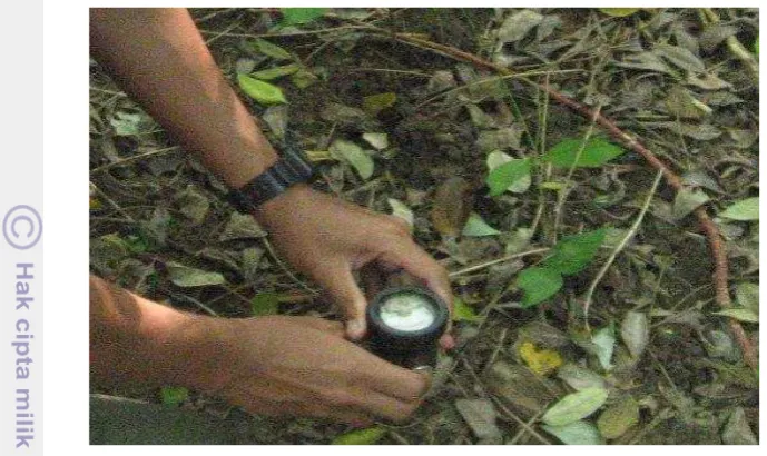 Gambar 16. Pengukuran pH tanah di kawasan SM Cikepuh 