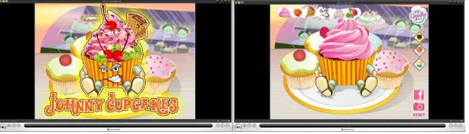 Gambar 3.3 tampilan antar muka game Jhonny Cupcakes  