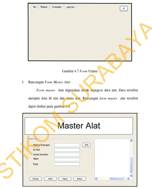 Gambar 4.8 Form Master Alat 