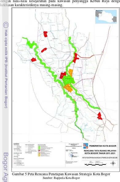 Gambar 5 Peta Rencana Penetapan Kawasan Strategis Kota Bogor 