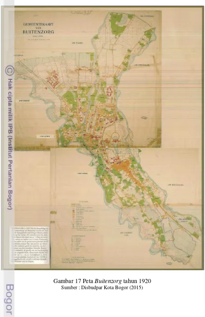 Gambar 17 Peta Buitenzorg tahun 1920 