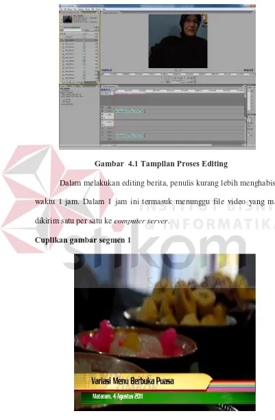 Gambar  4.1 Tampilan Proses Editing  