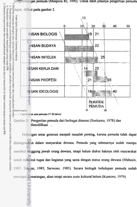 Gambar 2: Pengertian pemuda dari berbagai dimensi (Soekarno, 1978) dan 