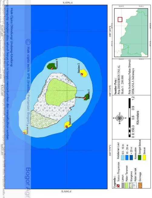 Gambar 8 Peta penyebaran kesesuaian wisata kategori selam di Pulau Biawak 